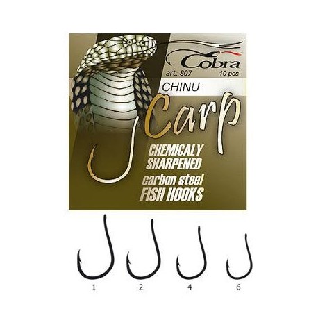 Крючки Cobra Chinu (Carp) N 4 (C807NSB/10шт) 1связка*10упак