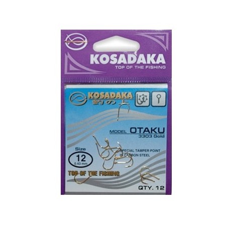 Крючок Kosadaka Otaku 3303Gold-10/0.49mm (1упак*12шт) 5 упак