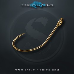 Крючки Одинарные Sprut Hari S-21 GD  6 (Single Bait Hook Gold) 1упак*9шт
