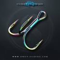 Крючки Тройные Sprut Hara ST-36 CHT   1/0 (Treble Round Bend Hook CHT) 1упак*3шт