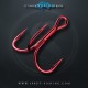 Крючки Тройные Sprut Hara ST-36 RD  N2 (Treble Round Bend Hook Red) 1упак*6шт