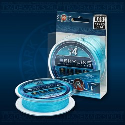 Шнур Зимний Sprut SKYLINE Ice Braid PRO x4 (Crystal Blue/0,14mm/11,25kg/70m)