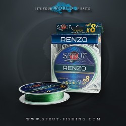 Шнур Sprut RENZO Soft Premium Braided Line x8 ( 95m/Dark Green/0,20mm/19,6kg)