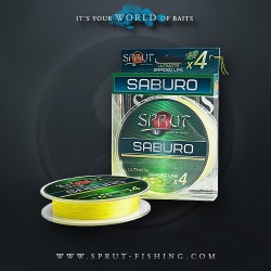 Шнур Sprut SABURO Soft Ultimate Braided Line x4 ( 95m/Fluo Yellow/0,12mm/9,1kg)