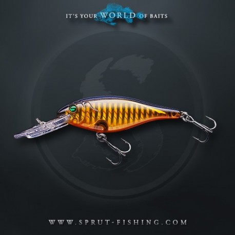 Воблер Sprut Buri Shad 3D 70F (Floating/70mm/11g/2-3m/GB-3D) A727