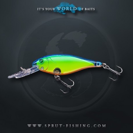 Воблер Sprut Buri Shad 3D 70F (Floating/70mm/11g/2-3m/LB-3D)