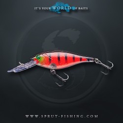 Воблер Sprut Buri Shad 3D 70F (Floating/70mm/11g/2-3m/RP-3D)