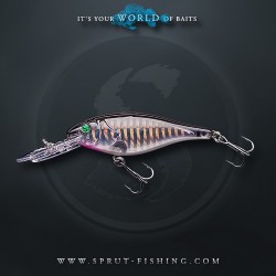 Воблер Sprut Buri Shad 3D 70F (Floating/70mm/11g/2-3m/SBK-3D)