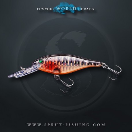 Воблер Sprut Buri Shad 3D 70F (Floating/70mm/11g/2-3m/ST-3D)