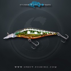 Воблер Sprut Fugu 90F (Floating/90mm/14g/1,2-2,2m/GGRT1-UV)