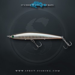 Воблер Sprut Teru Stick 115S (Sinking/115mm/20g/Sinking/SBK)