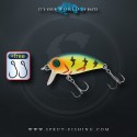 Воблер Sprut Rini Crank Major 36F (Floating/36mm/3,5g/0,1-0,3m/YBZZ) + Два Одинарных Крючка (S-75M