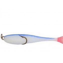 Поролоновая Рыбка Беларусь Поппер (80мм/Двойник/Бело-синяя) 1упак*10шт