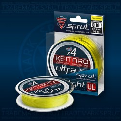 Шнур Sprut KEITARO Ultra Light Braided Line x4 (95m/Fluo Yellow/0,06mm/4,95kg)