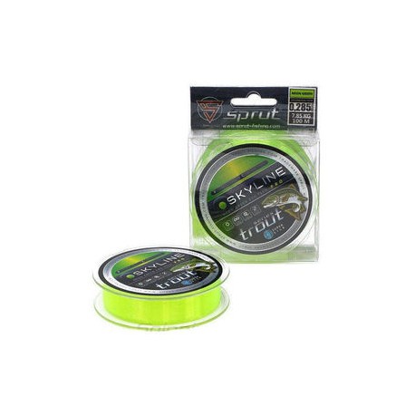 Леска Sprut SKYLINE Fluorocarbon Composition Evo Tech PRO (Neon Green/0,235mm/6,80kg/100m) 1упак